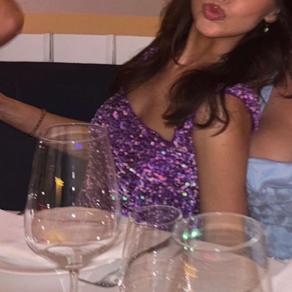 miss me sequin purple mini dress - Picture 6 of 6